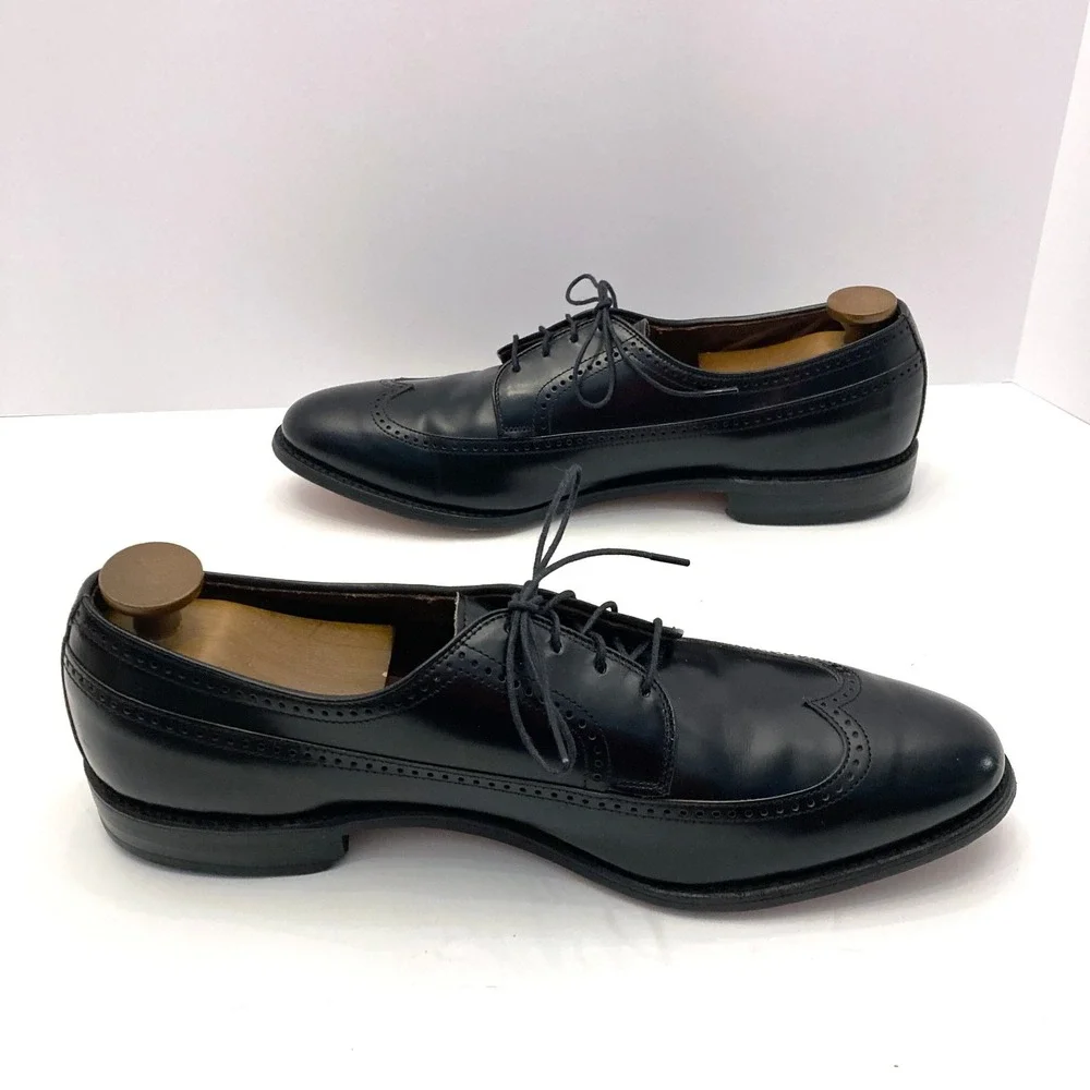 Allen Edmonds Richmond Wingtips Dress Shoes Mens 12 C Narrow Black Leather